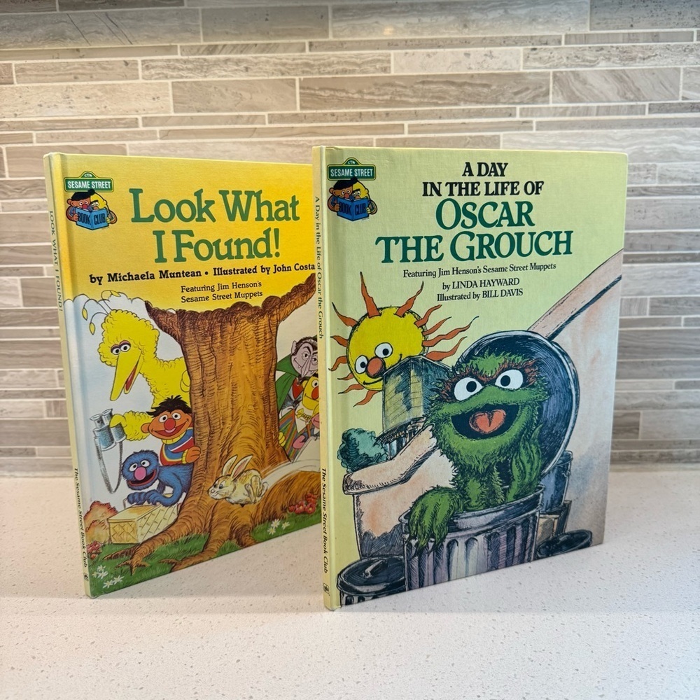 Set of 2 Sesame Street book club books hardcover